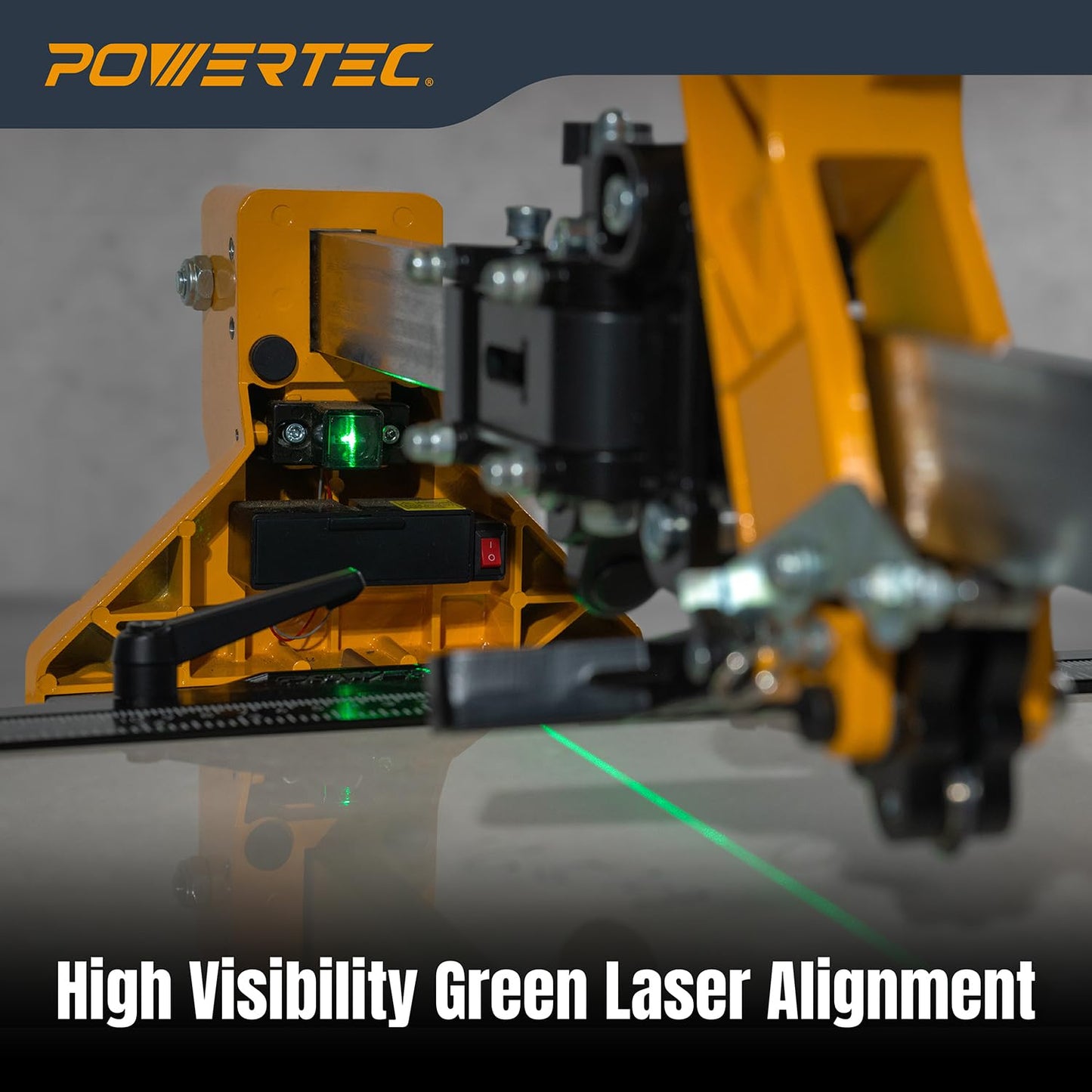 POWERTEC PRO 48" Manual Tile Cutter with Green Laser Guide - Cuts Ceramic, Porcelain & Glass, Large Format Tile Cutting, Aluminum Base (71980)