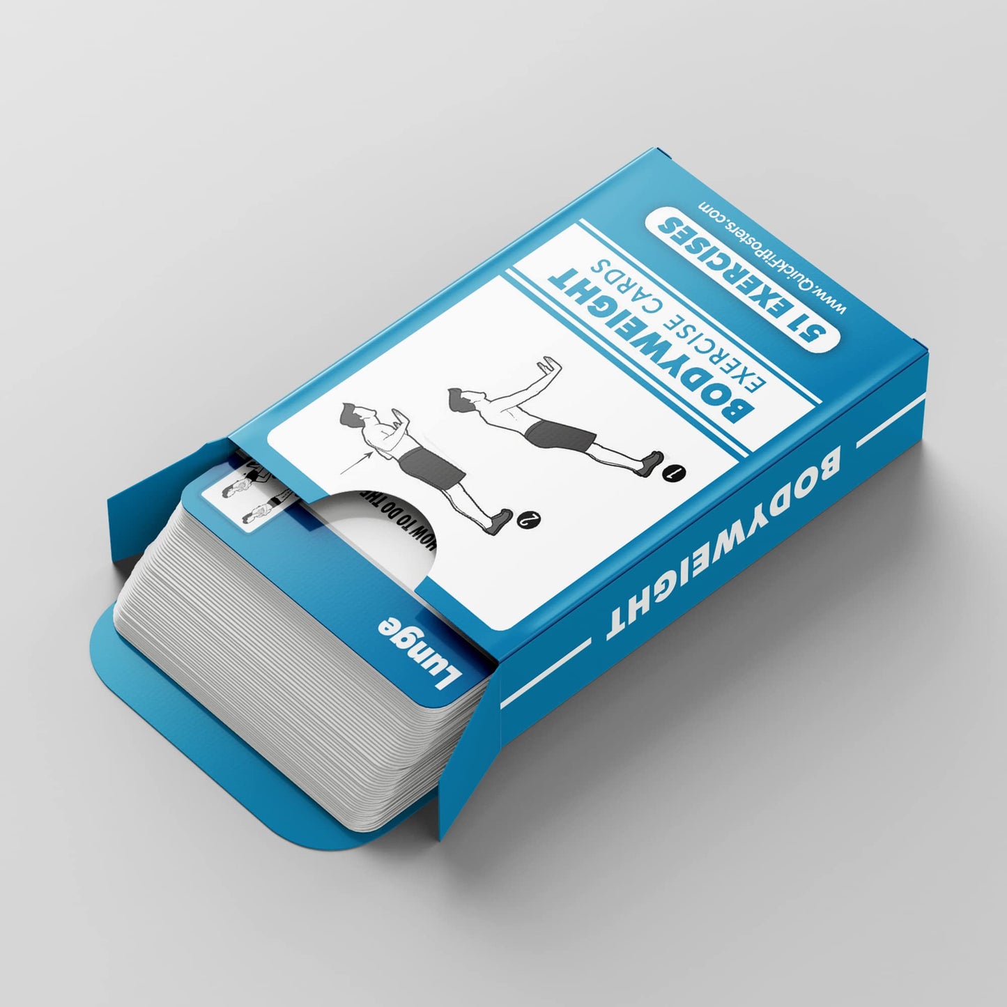 Bodyweight Exercise Cards - Fitness Playing Cards with Over 50 Body Weight Workouts - 2.5" x 3.5" (Standard Playing Card Size)