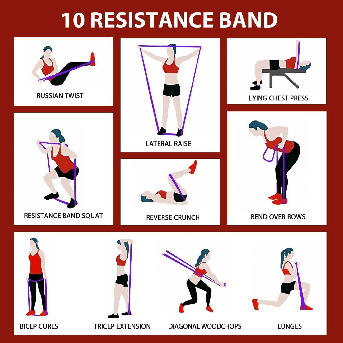 LEEKEY Resistance Bands for Working Out, Exercise Bands with Door Anchor,Pull Up Assistance Bands for Men and Women- Strength Bands for Fitness Training, Physical Therapy,Home Workouts