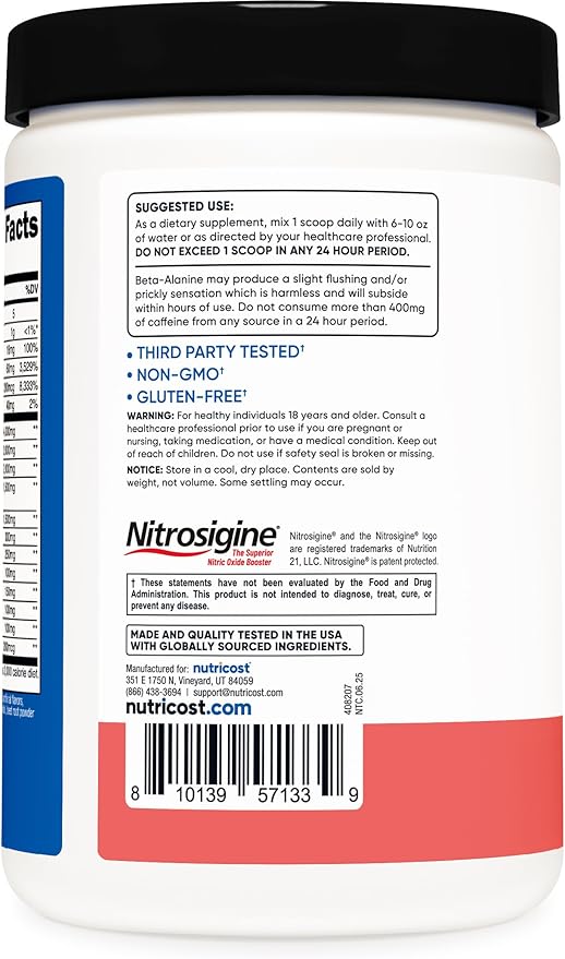 Nutricost Pre-Workout, Watermelon, 30 Servings, Vegetarian, Non-GMO and Gluten Free (Pre-X)