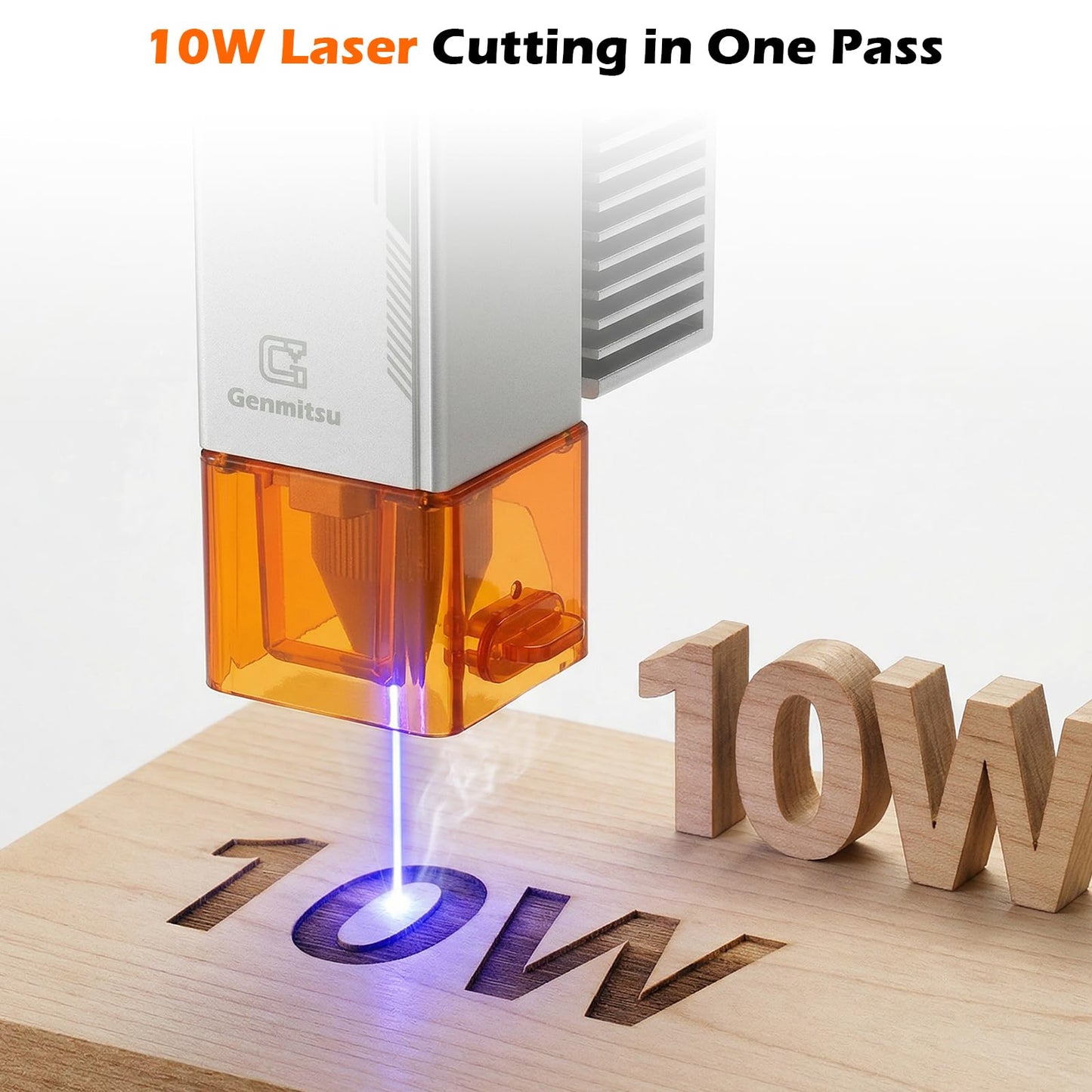 Genmitsu PROVerXL 4030S CNC Router Machine + CFL10-40 Laser Module, with 710W Spindle, Upgraded 3-Axis Desktop CNC Milling Machine for Wood, Metal, Acrylic, High Precision Linear Rails, 130mm Z-Height