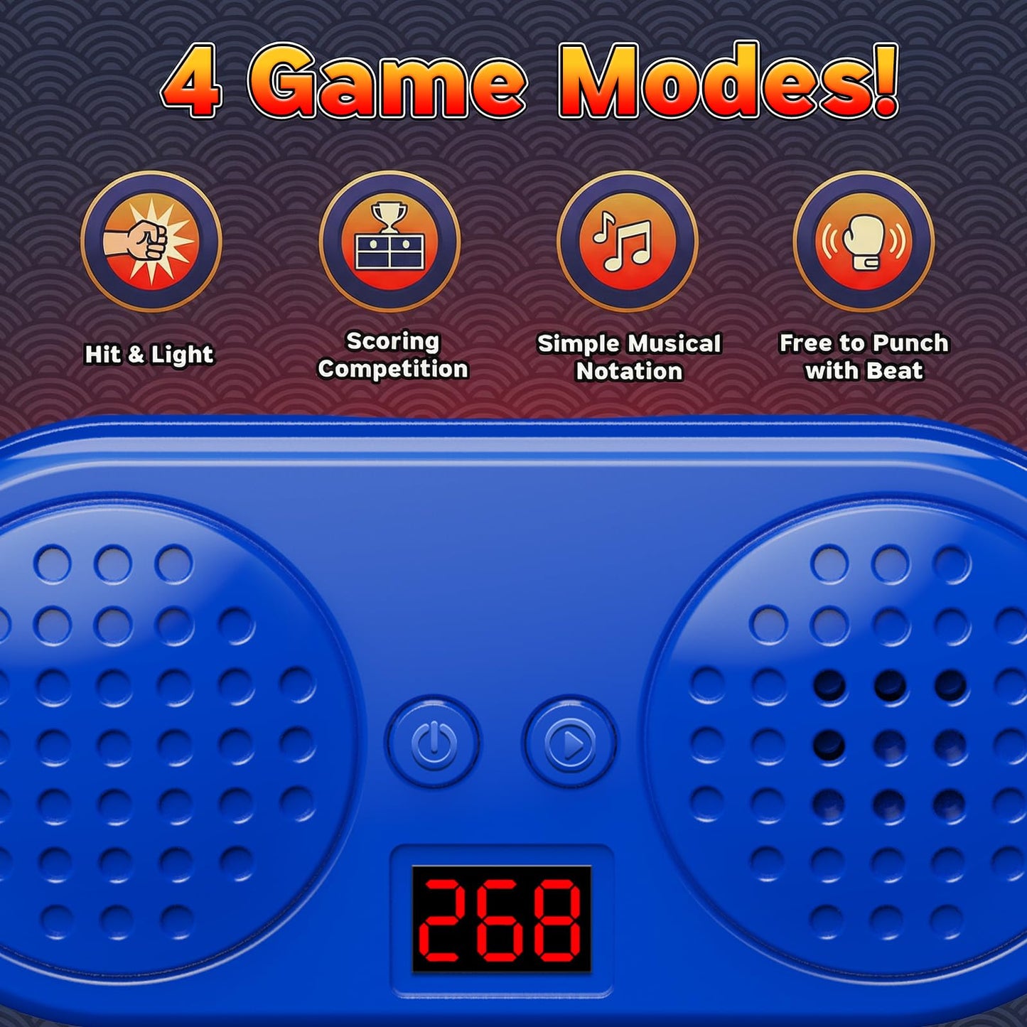 Kids Inflatable Punching Bag Toys: 4 Modes Interactive Boxing Game Stand Set with Music LED Lights Air Pump - Christmas Birthday Gifts Sports Play for Boys Girls Ages 6 7 8 9 10 11 12 Year Old