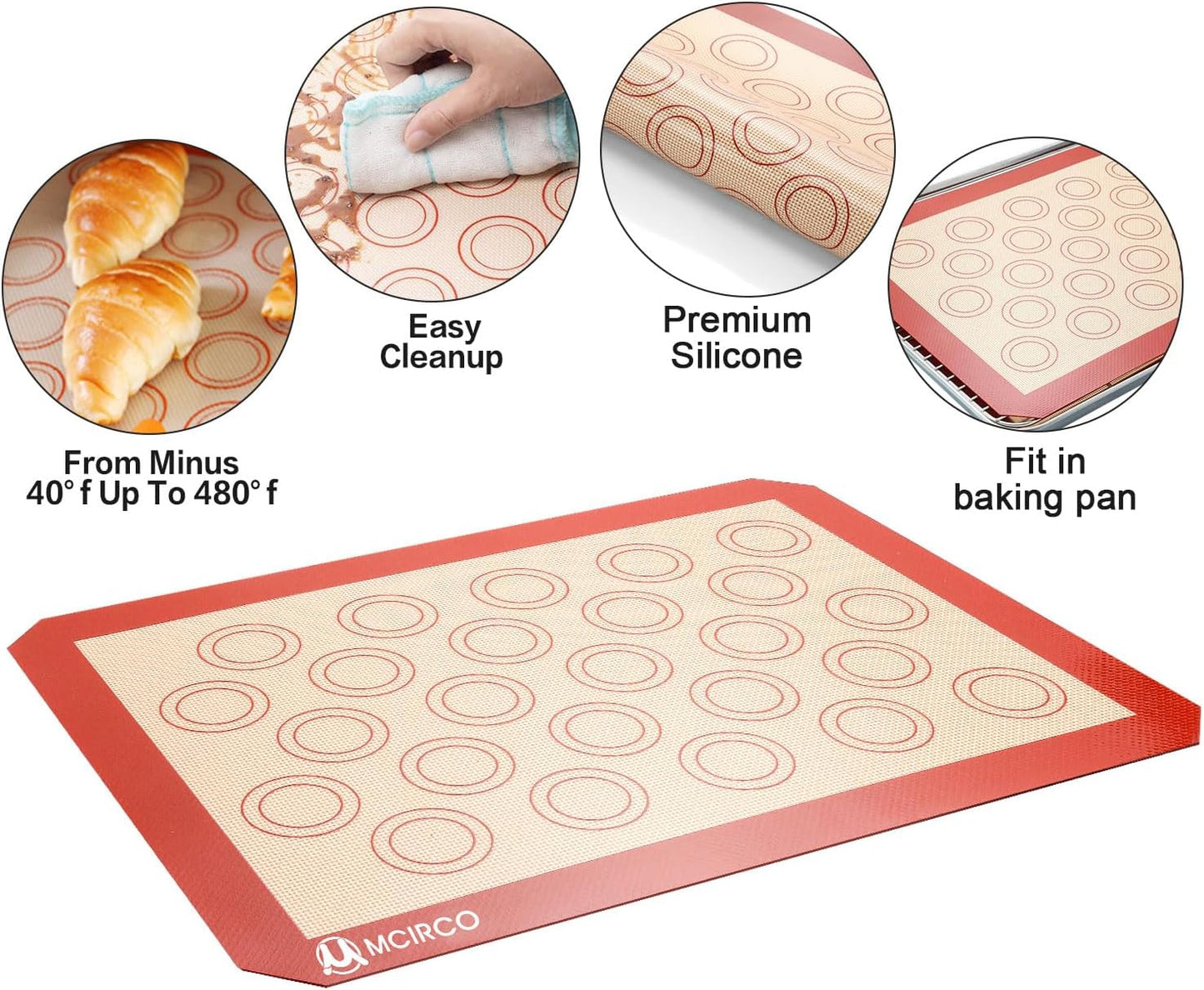 Skiennix Stainless Steel Baking Sheet Set - Cookie Pan with Cooling Rack & Silicone Mats | 16 x 12 Inch, Easy Clean