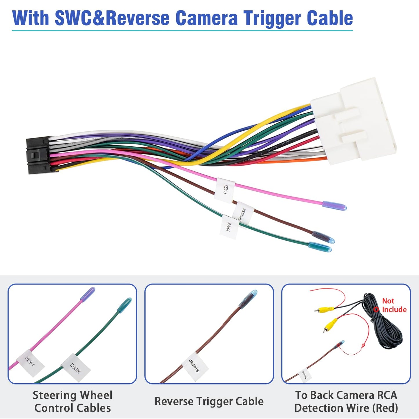 16Pin-14Pin Android Radio Wiring Harness Replacement for Subaru Outback Forester Liberty Legacy Impreza WRX,Aftermarket