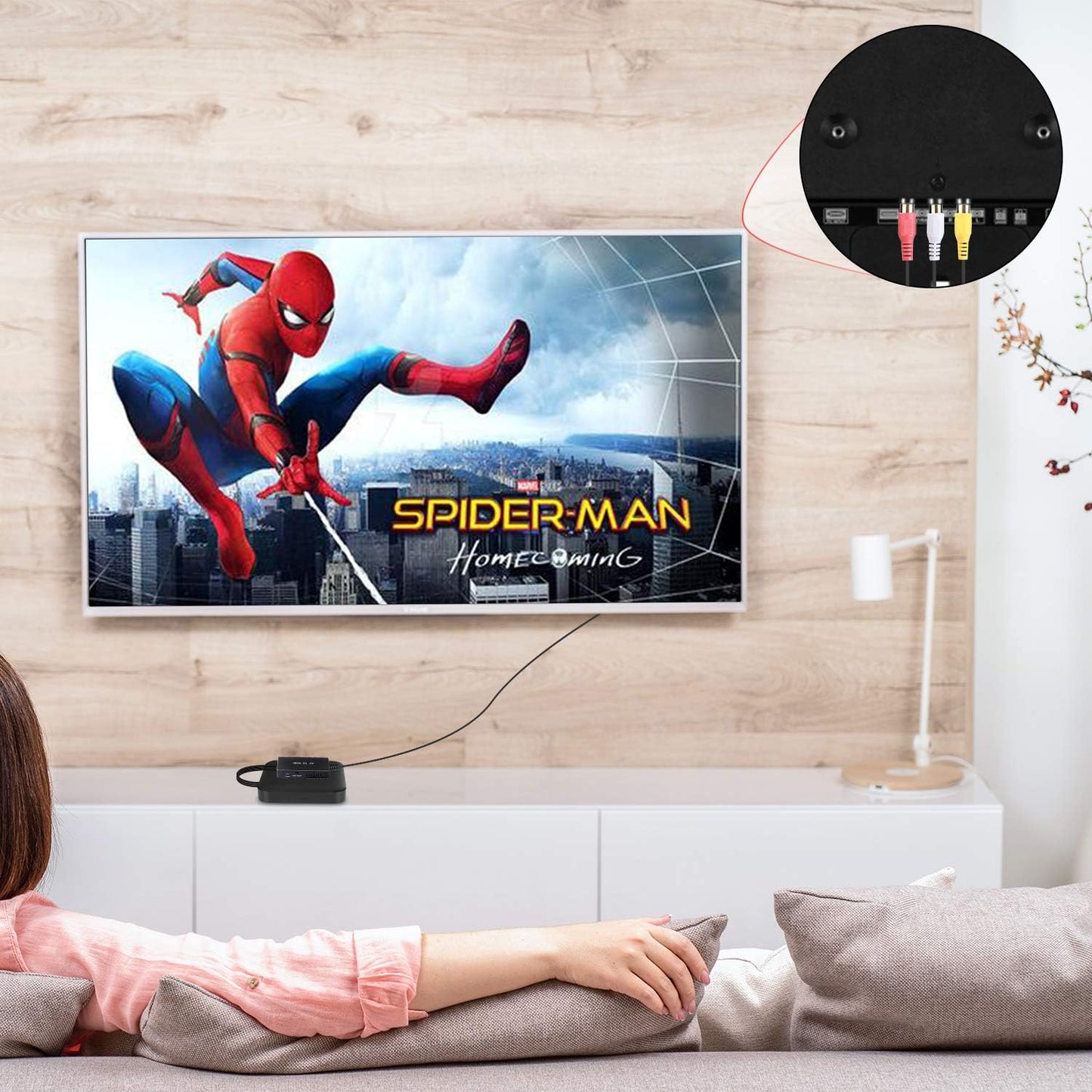 TaiHuai HDMI to RCA, HDMI to Older TV Adapter Compatible for Fire Stick, Roku, Apple TV, Xiaomi Mi Box, Android TV Box