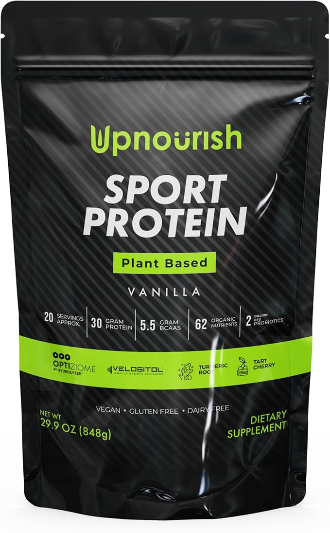 Vegan Sport Protein Powder Vanilla ??30g Plant Based Protein, VELOSITOL, BCAAs, Organic Greens & Fruits, Probiotics, Tart Cherry for Post Workout Recovery, Inform Sports Certified Keto - 20 servings