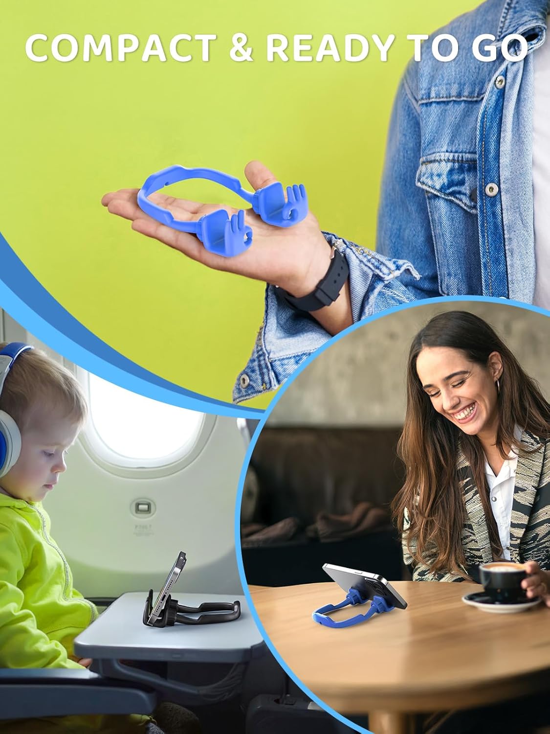 CALDEVER 2 Pack Gifts for Teens Boys Men Kids Cell Phone Stand: Teenage OK Sign Phone Holder for Desk Gift for Adults