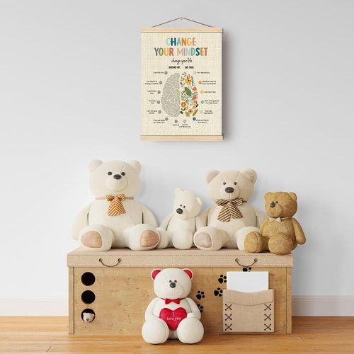 Boat Wades Inspirational Mental Health Wall Banner - Change Your Mindset, 12x16 Inch Decor