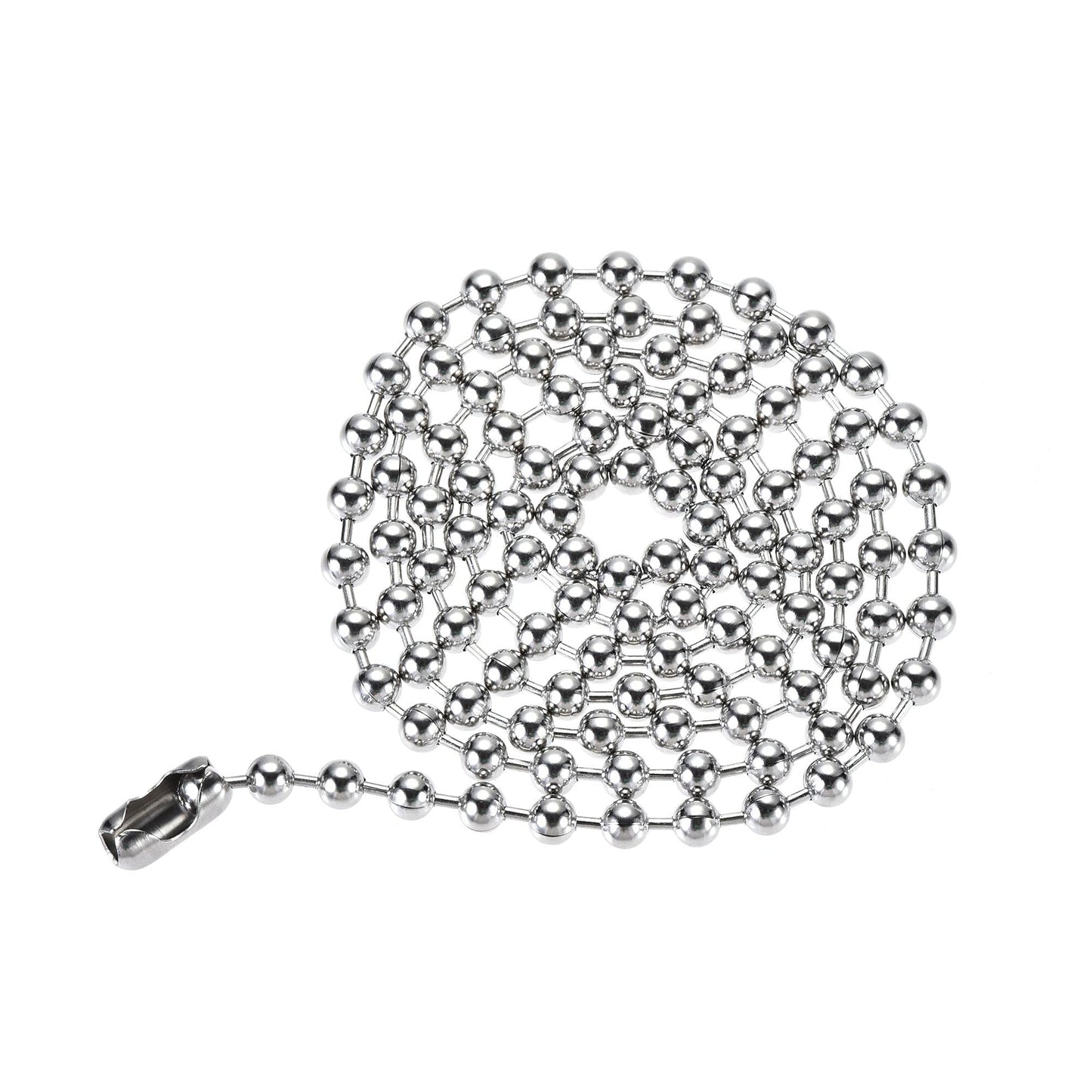 uxcell Pull Chain Extension 3.28 Ft Stainless Steel 6mm Beaded for Light Fan