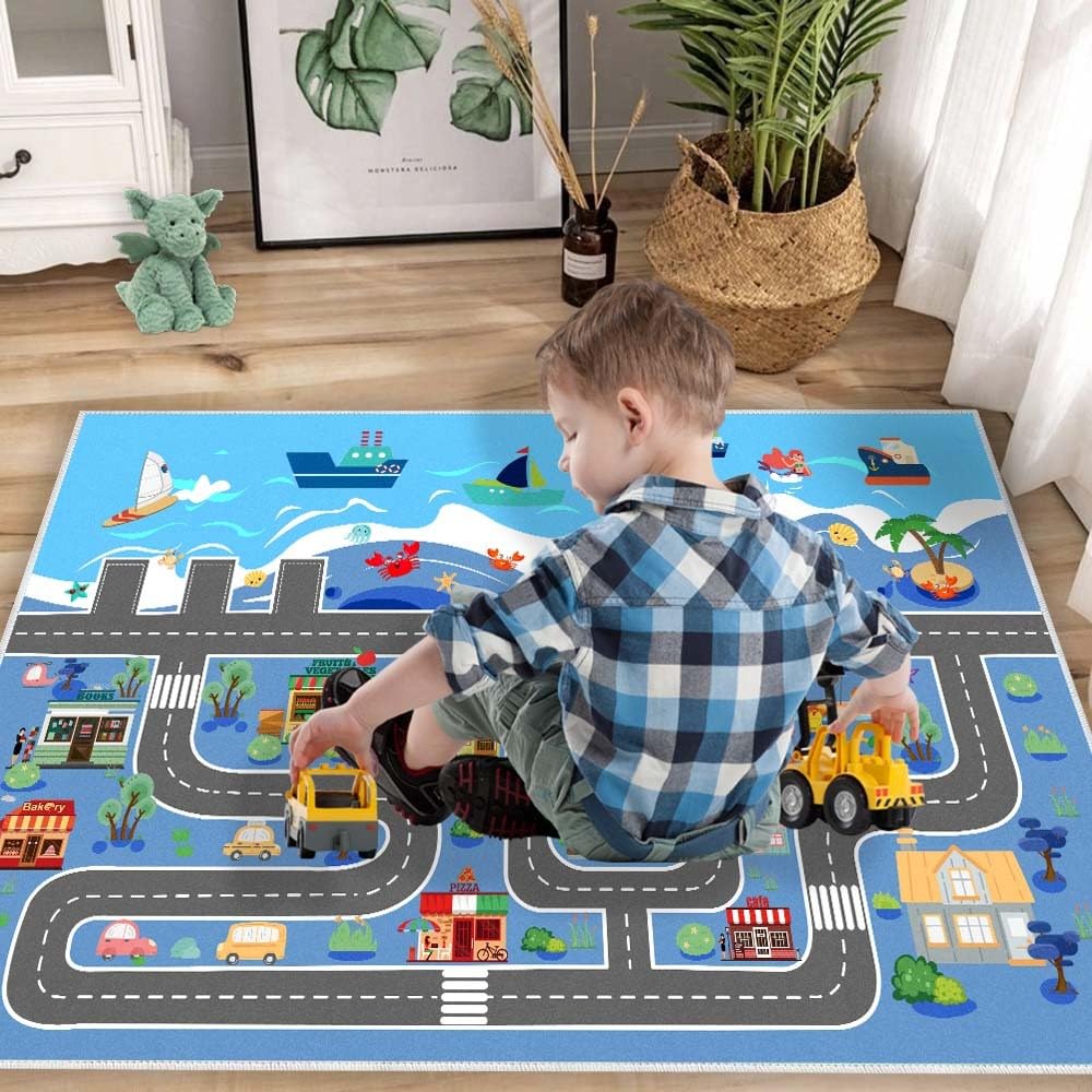 Fuzorise Living Room Rugs, Machine Washable Rug, Easy-to-Clean Rug.
