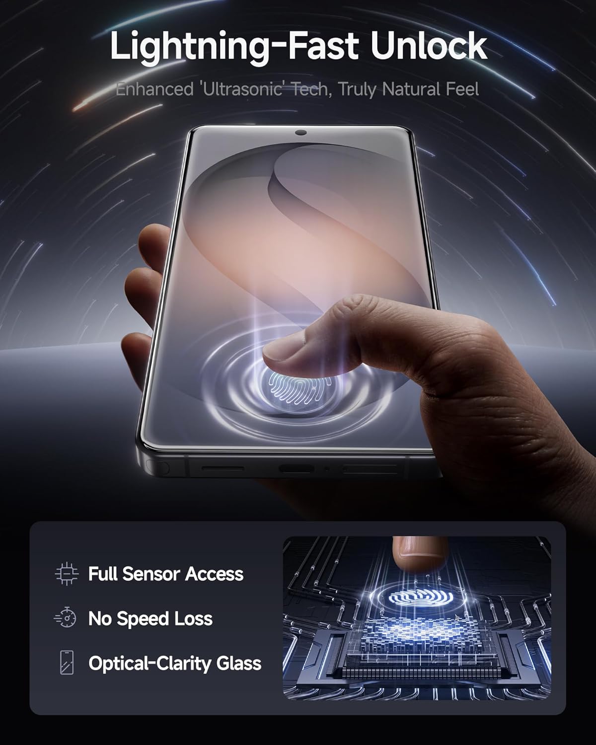 3 Pack S26 9H SMARTDEVIL for Samsung Galaxy Ultra Screen Protector, HD Clear Tempered Glass, Scratch & Impact