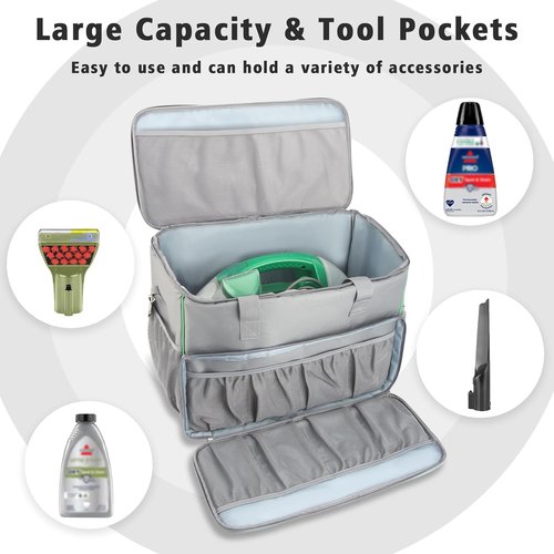 Bissell Carry Bag - Large Storage Case for Little Green Machine 1400B | Organizer for Carpet Cleaner & Accessories - Grey