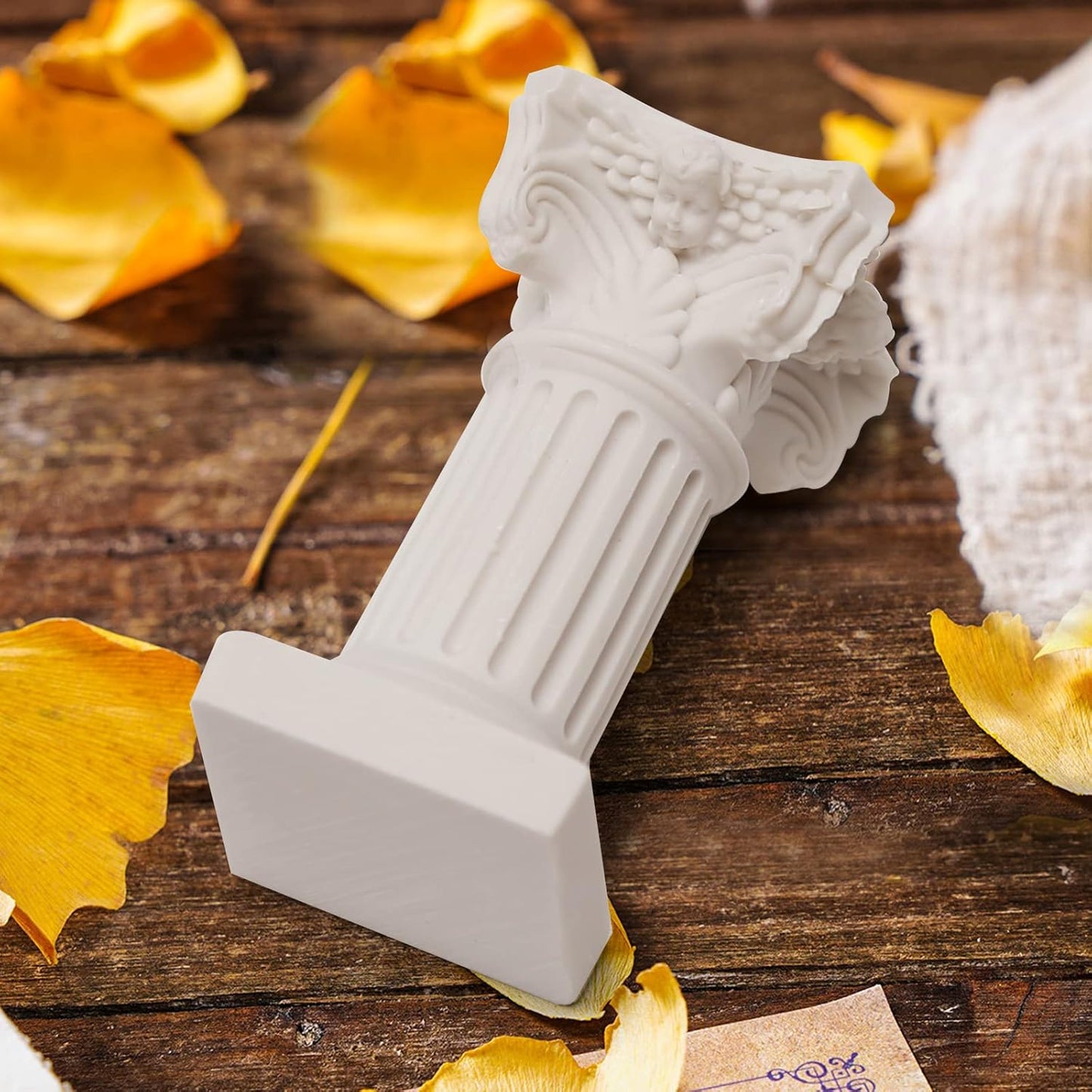 Saihisday Mini Roman Pillar Greek Columns - 5Pcs Resin Christmas Decorations | Elegant Wedding Table Ornaments, 1.18" x 1.18" x 2.56" (White)