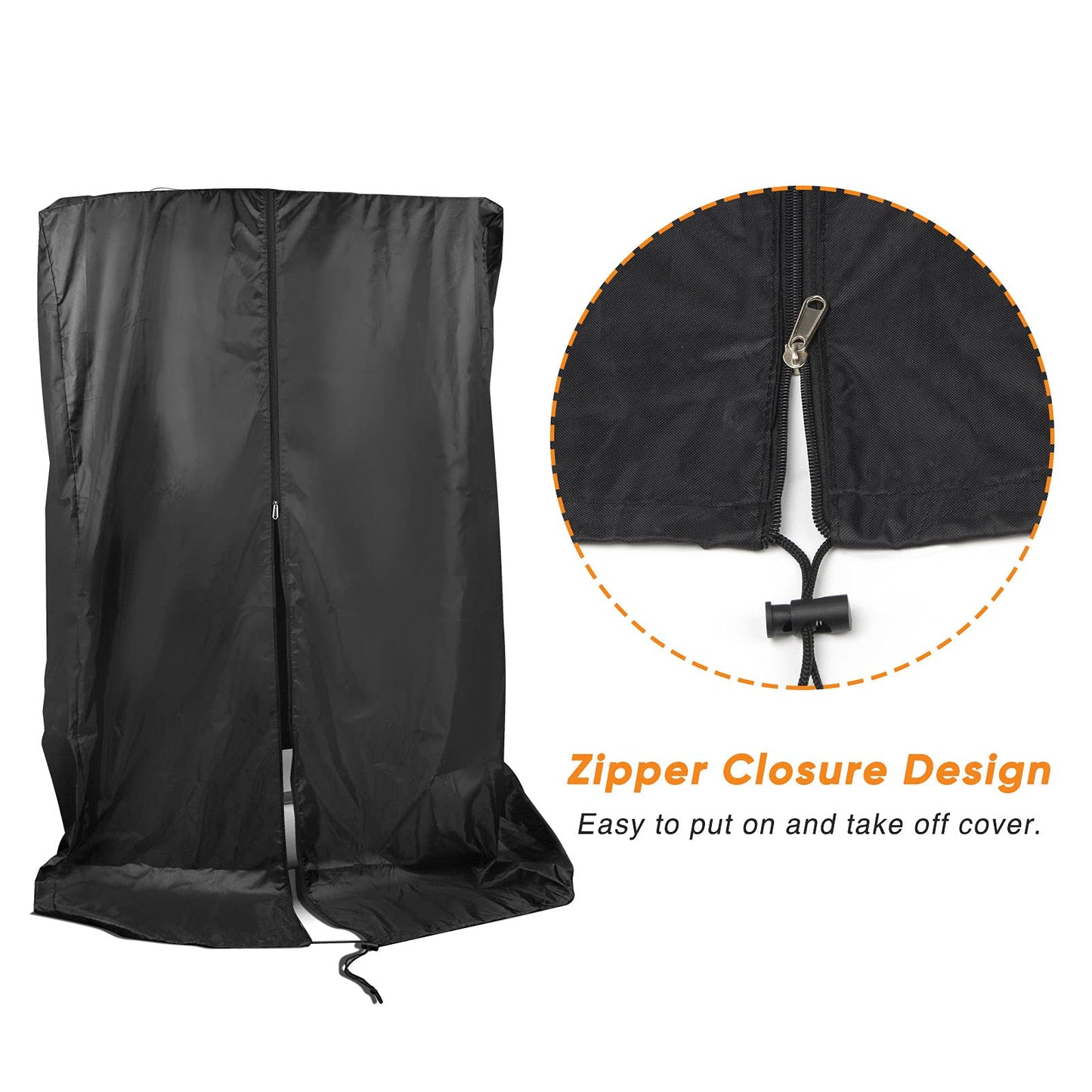 Black Treadmill Cover 46" L x 38" W x 66" H, Luxiv Dustproof Waterproof Cover for Treadmill Fold-able for Indoor Outdoor Sunscreen with Storage Bag