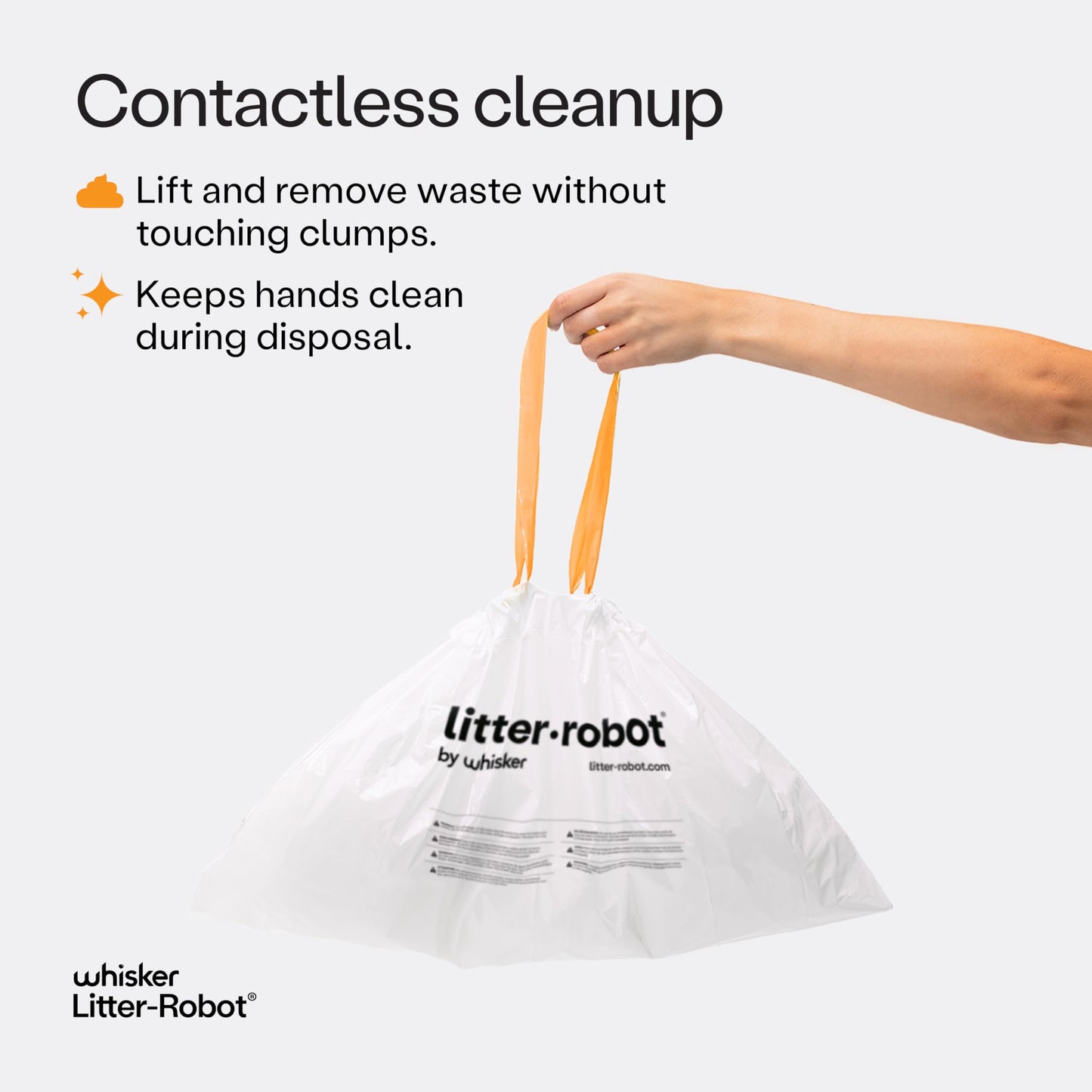 Litter-Robot Waste Drawer Liners by Whisker, 25 Pack - Litter Box Liners, Custom Fit for Litter-Robot, 9-11 Gallons of Capacity, Quick to Install and Easy to Empty