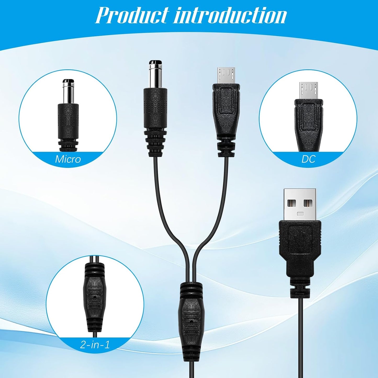 SMLBJUTE 2-in-1 (1 Pack) Dog Training Collar Charging Cord, Magnetic and USB-C Dog Shock Collars Charger Cable for Dogs
