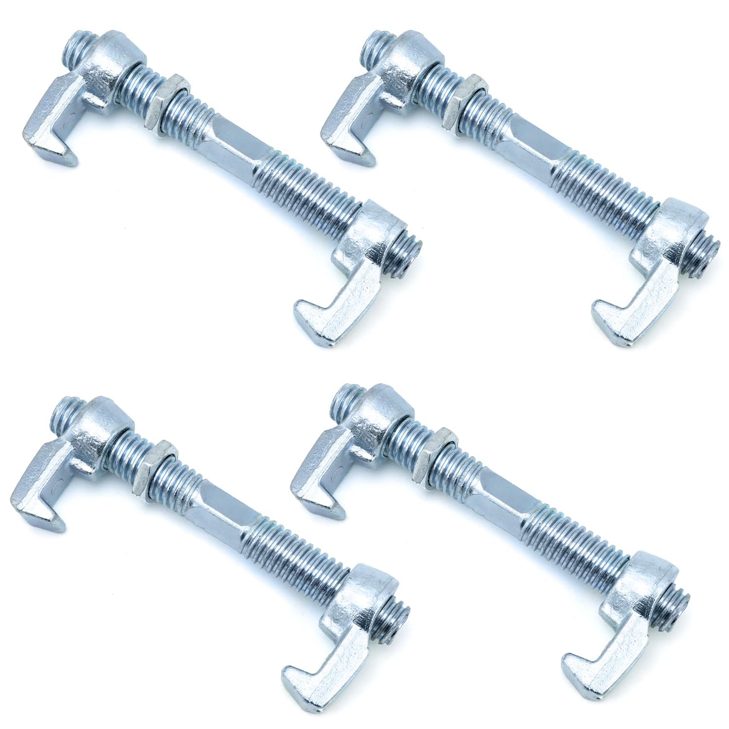 QWORK Rail Shipping Container Bridge Fittings Clamp, 4 Pcs, 260 mm Clamps, Zinc Coated, Corrosion Resistant