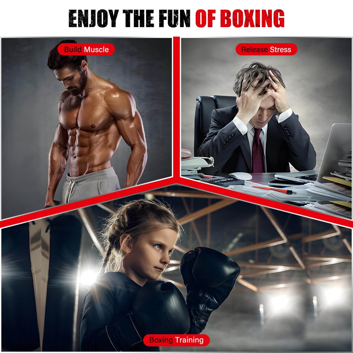 Adjustable Speed Bag for Boxing - Wall Mount Punching Bag Height Adjustable Bracket & Foldable Reflex Ball - Adults Teens and Kids Home Gym Boxing Bag Equipment - Fits Small Spaces