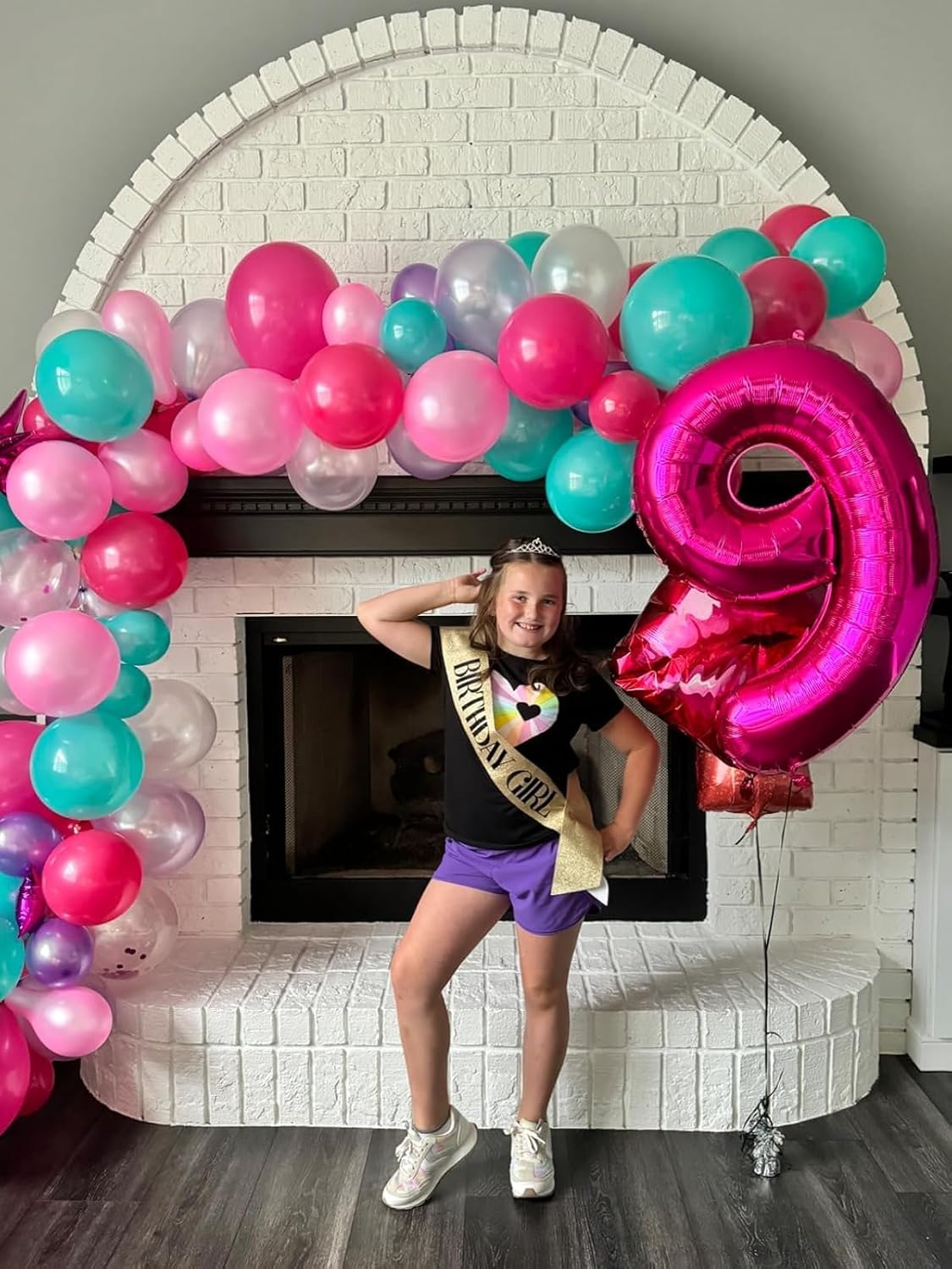 Rose Purple 40-Inch Number 9 Balloon by [Brand Name] - Perfect for Birthday Parties, Weddings & Graduations