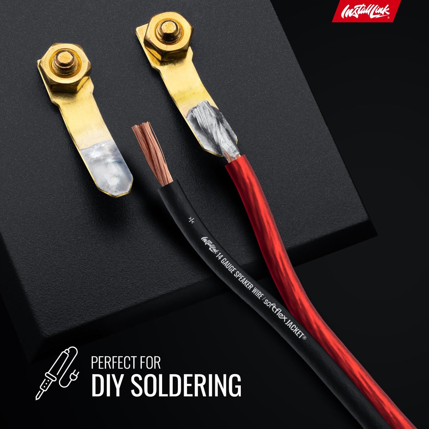 14 30ft, Install Link Gauge Speaker Wire (Speaker Cable) for Car, Home or RV Audio Cable, CCA