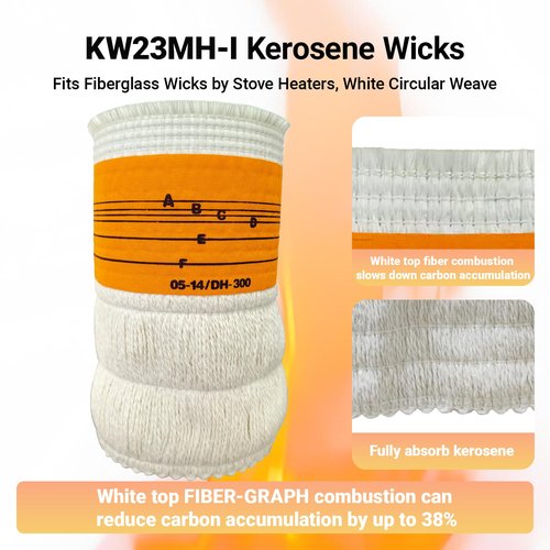 KW23MH-I Replacement Heater Wick for Megaheat HeatMate HMC-23K & 2230 Series – High-Efficiency Fiberglass & Cotton Wick – 1-Pack, Easy Install, Clean Burn, No Trimming Needed