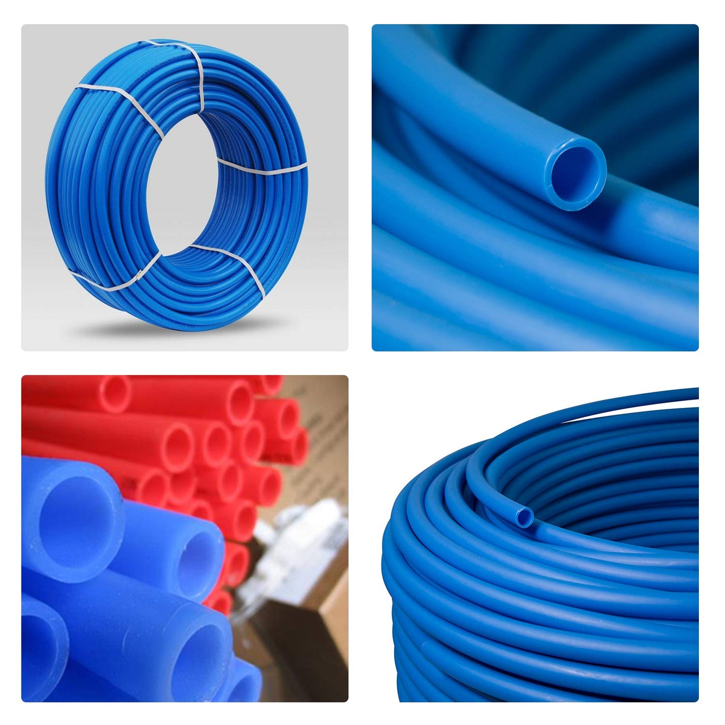 Pex-A 1" x 300 Ft Tubing Coil, Non-Barrier Pex Pipe for Potable Water, Flexible Water Tubing, Blue