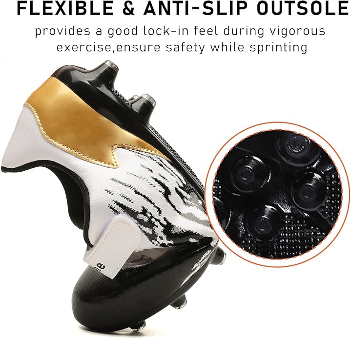 Kids Soccer Cleats Boys Girls Athletic Outdoor Youth Football Shoes Running & Training Lightweight Baseball Shoes(Little Kid/Big Kid)