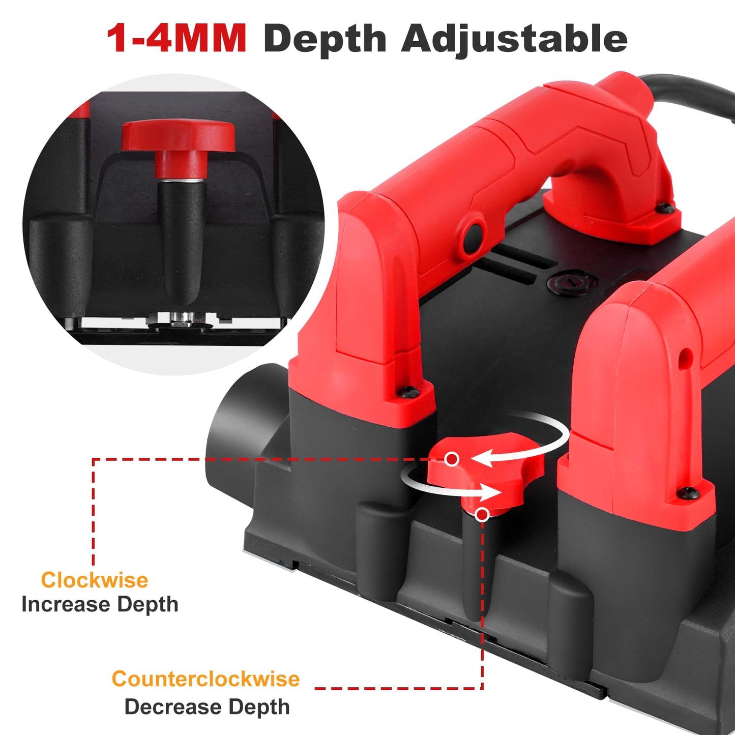 YJINGRUI 110V Electric Wall Planer Handheld Power Wall Scraper Wall Shovel Machine for Wallpaper Paint Putty, 90° No dead Angle