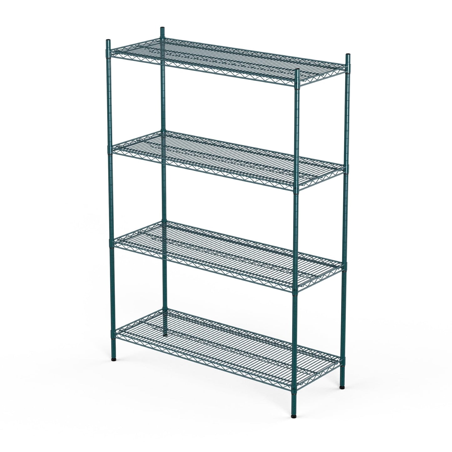 APLSS NSF 4-Tier Green-Epoxy Storage Shelves, 14"x36"x63", Moist&Dry Environments, Commercial Heavy Duty Steel Wire Shelving Unit, 800lbs Per Shelf, Walk-in Cooler&Freezer Kitchen