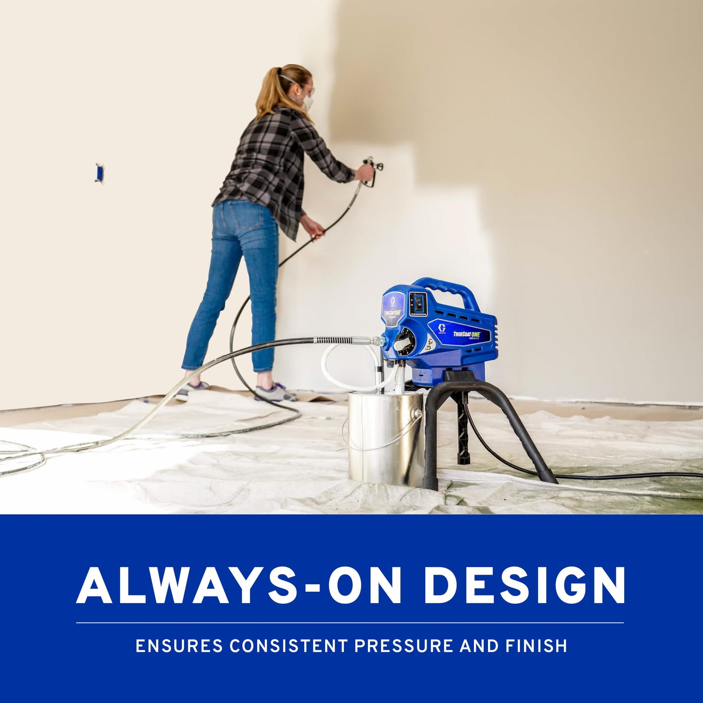 Graco Airless Paint Sprayer | DIY Designed for Interior or Exterior Projects | TrueCoat One TrueAirless Electric Sprayer 26DTC1