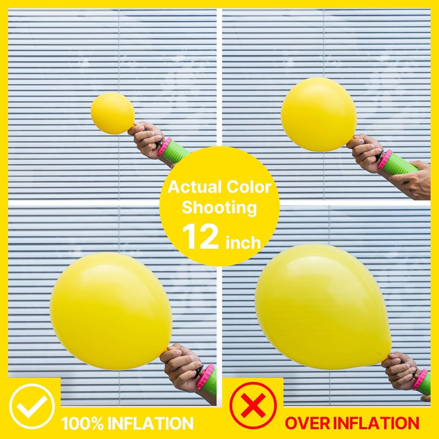 PartyWoo Yellow Balloons - 120-Piece Matte Latex Balloon Arch Kit | Various Sizes for Easter & Celebrations