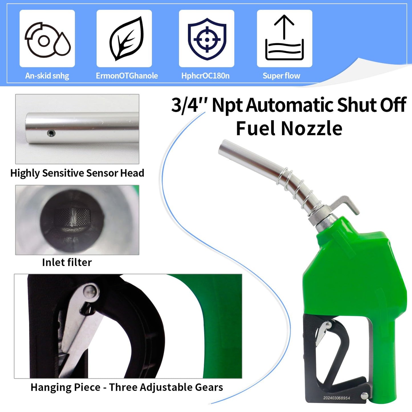 AC110-120V Volt Electric Fuel Transfer Pump, Mechanical Meter, Fuel Hose,AUTO Fuel Nozzle,Filter,NPT Connect Fitting,12 GPM Diesel Transfer Pump with Handle for Transferring Diesel,Kerosene