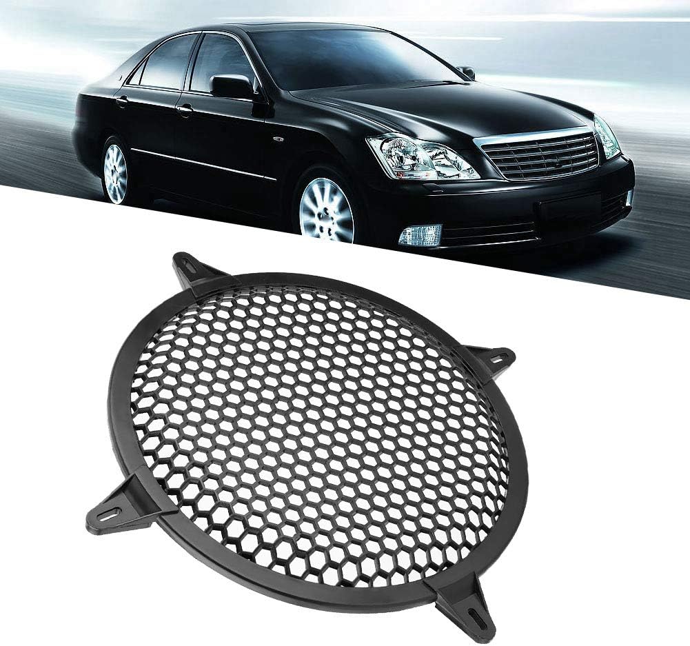10in KIMISS Speaker Grill Cover, Circular Speaker Cover, SubWoofer Plastic Mesh Cover, Car Audio Cover Guard Woofer