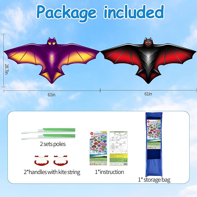 Kite for Kids Ages 3-5 4-8 & Adults, Flying Toys| Beach Toys| Outdoor Toys, Easy to Fly Butterfly Kites with Handle and 328FT Kite String, Large Kites for Boys Girls Birthday Gifts Party Favor Games