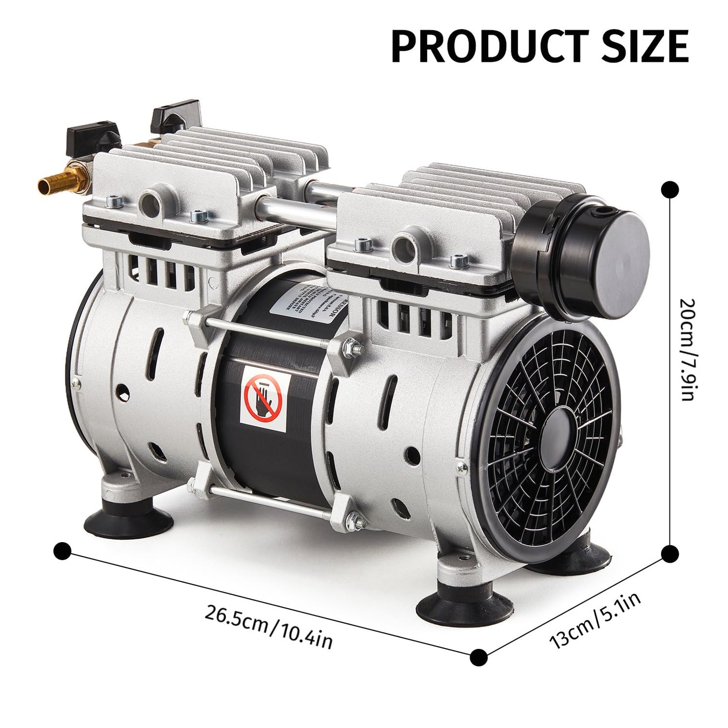 MEISHUNDA Pond Aeration Pump,550W Power 5.2CFM for Up to 3 Acre with Timer,3/4 HP Compressor,NO Diffuser