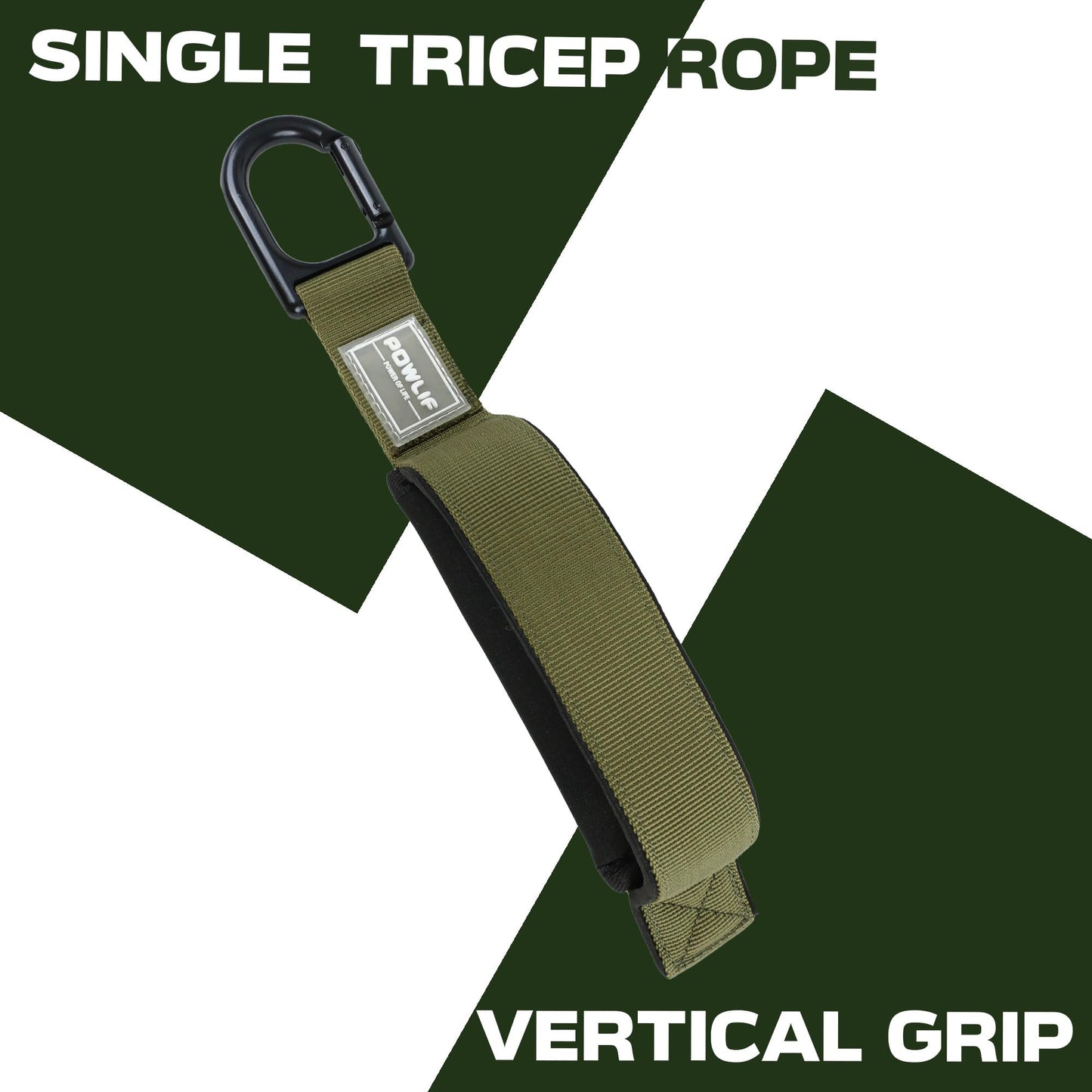 POWLIF Tricep Rope Cable Attachment, Tricep Pull Down Rope & Exercise Handles, Cable Machine Attachment for Gym (Tricep Rope Set or Single Handle)
