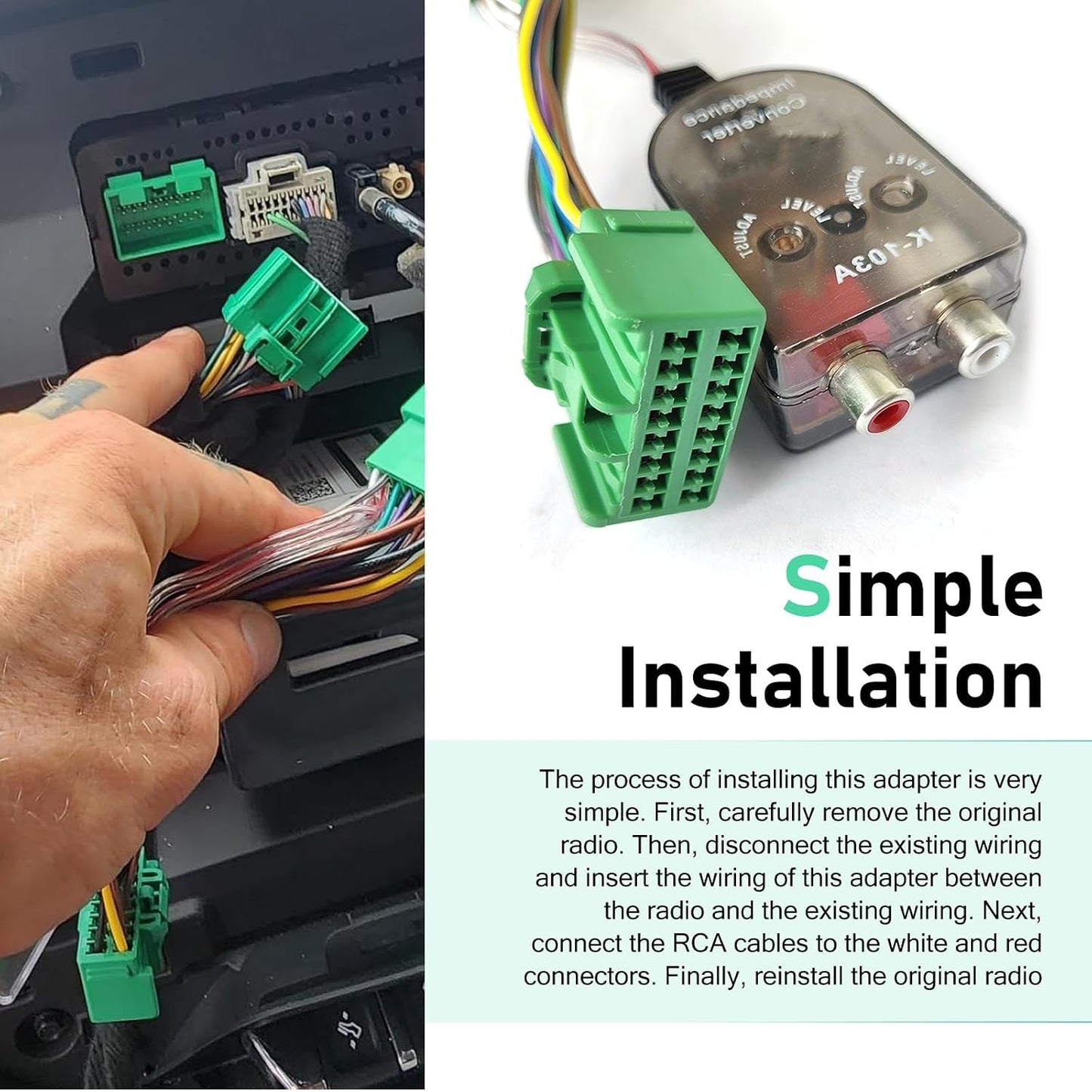 Culycey Add A Subwoofer Amplifier Wire Harness, Subwoofer Amplifier Adapter, Add an Amp Wiring Harness, Compatible