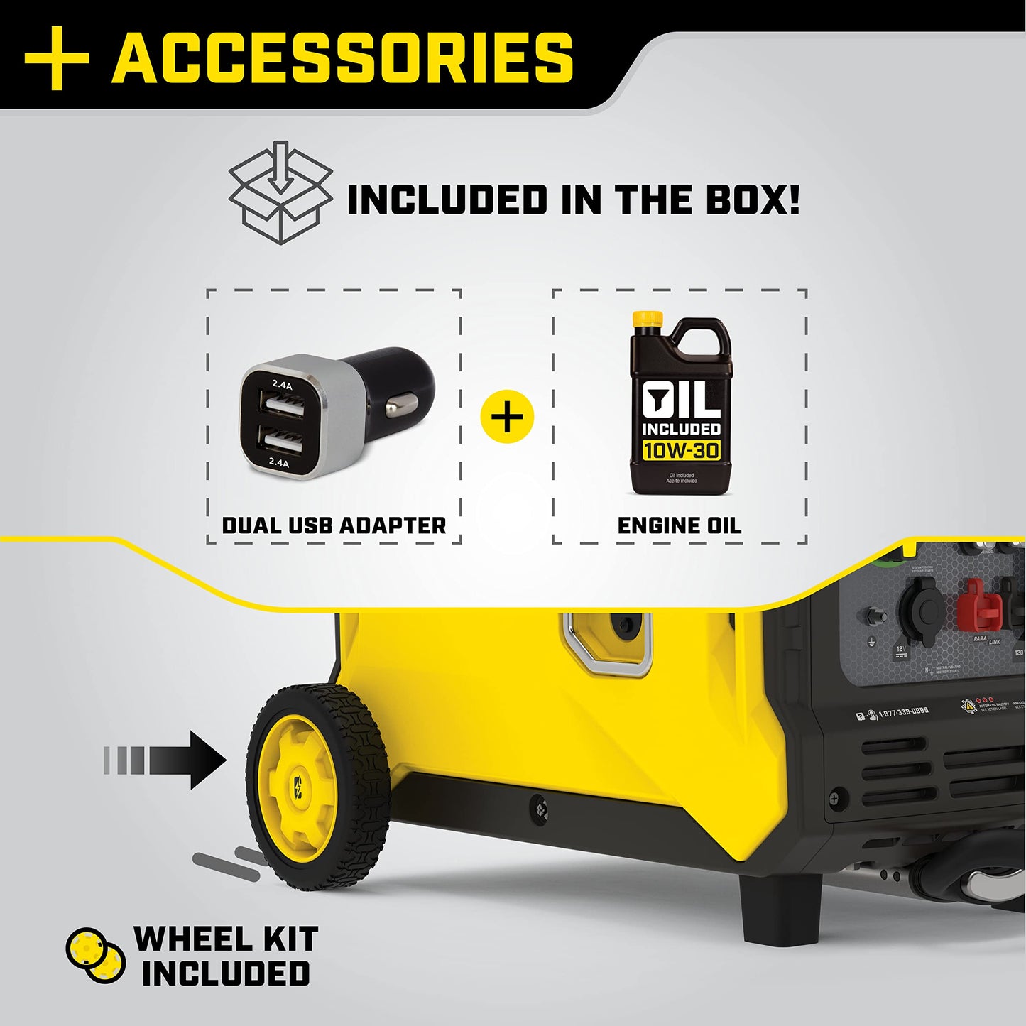 Champion Power Equipment 3500-Watt Portable Inverter Generator with Quiet Technology and CO Shield
