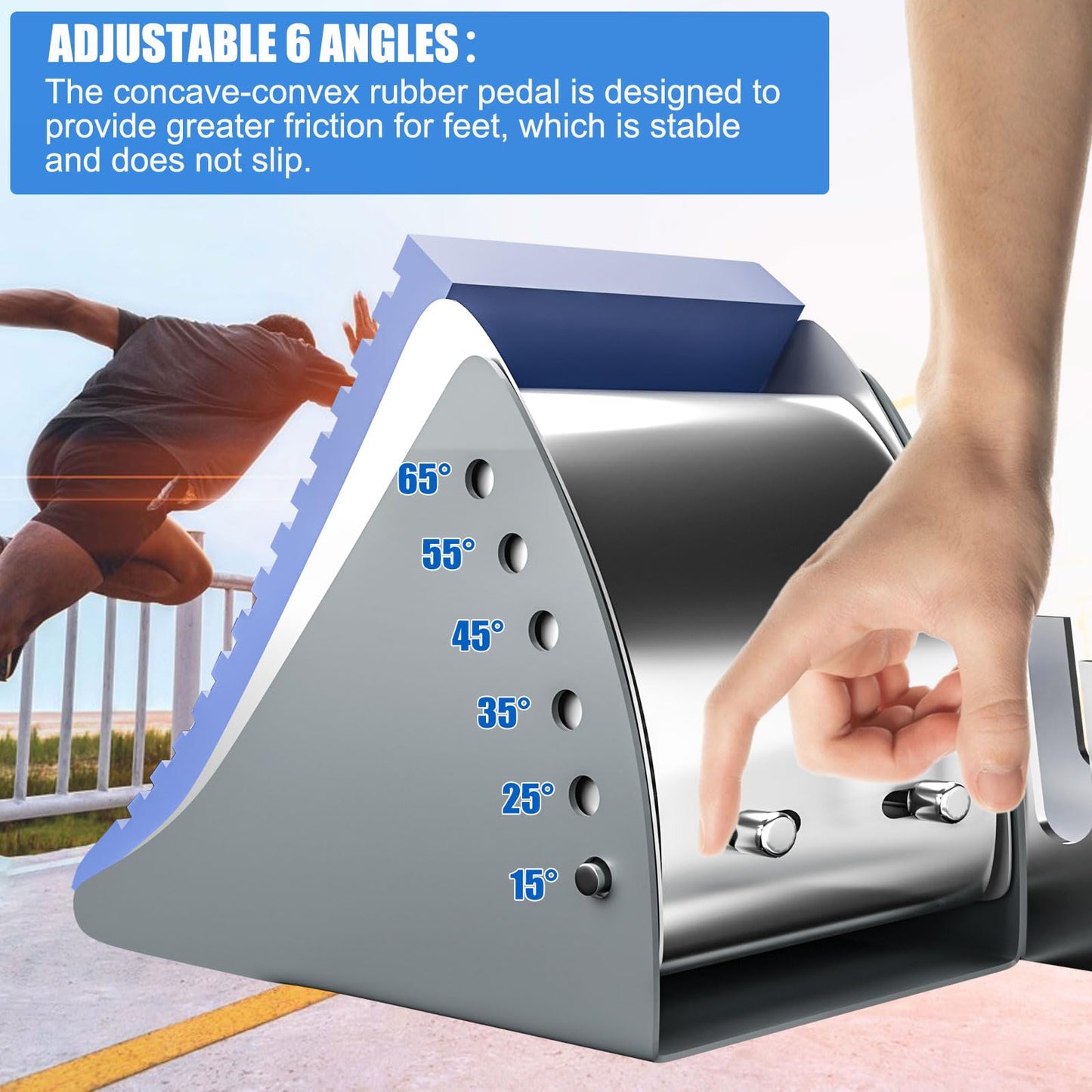 Supvision Multi-Function Lightning Starting Block Sprinter Pedals 6 Angle Adjustable Sprinters Track and Field Aluminum Suitable for Plastic Runway Cinder Track Back School Fall Sports Day