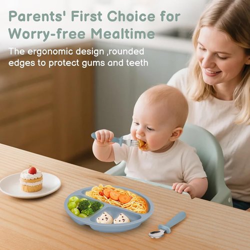 Eascrozn Toddler Utensils - 6 Pack Kids Silverware Set with Silicone Handles | Safe 18/8 Stainless Steel