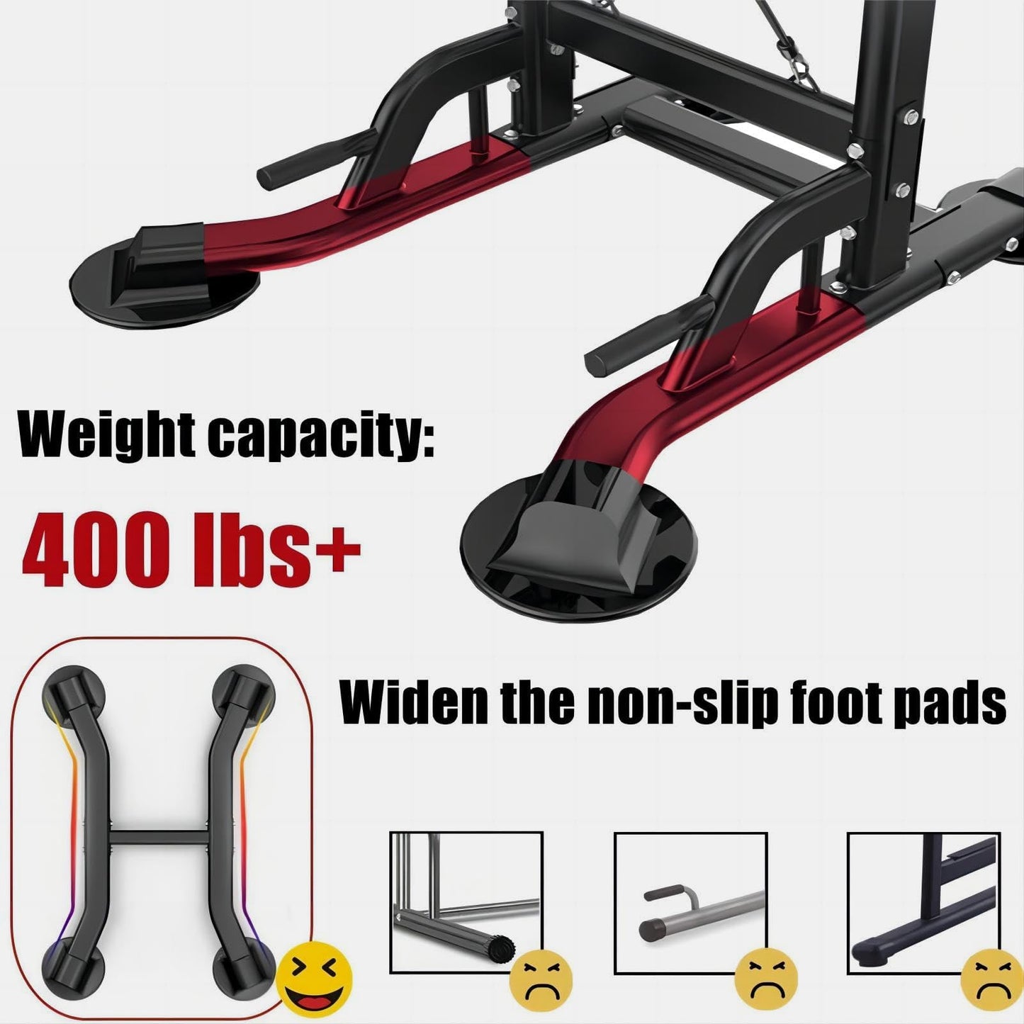 Tappio Power Tower Pull Up Bar for Home Gym, Multi Functional Pull Up Bar Stand Dip Bar Station, Adjustable Height Workout Dip Station Strength Training Fitness Equipment