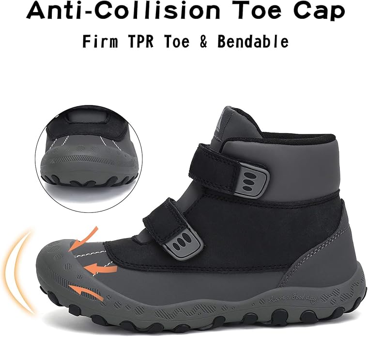 Mishansha Kids Hiking Boots Toddler Girls Boys Hiking Shoes Water-Resistant Anti-Collision Non-Slip Athletic Outdoor Trekking Boots