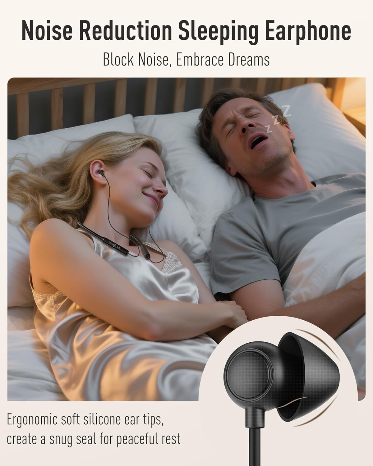 5.4 Hearprotek Wireless Lightweight Sleeping Headphones, Neckband Bluetooth Wireless Sleep in-Ear Earbuds, Ultra Soft