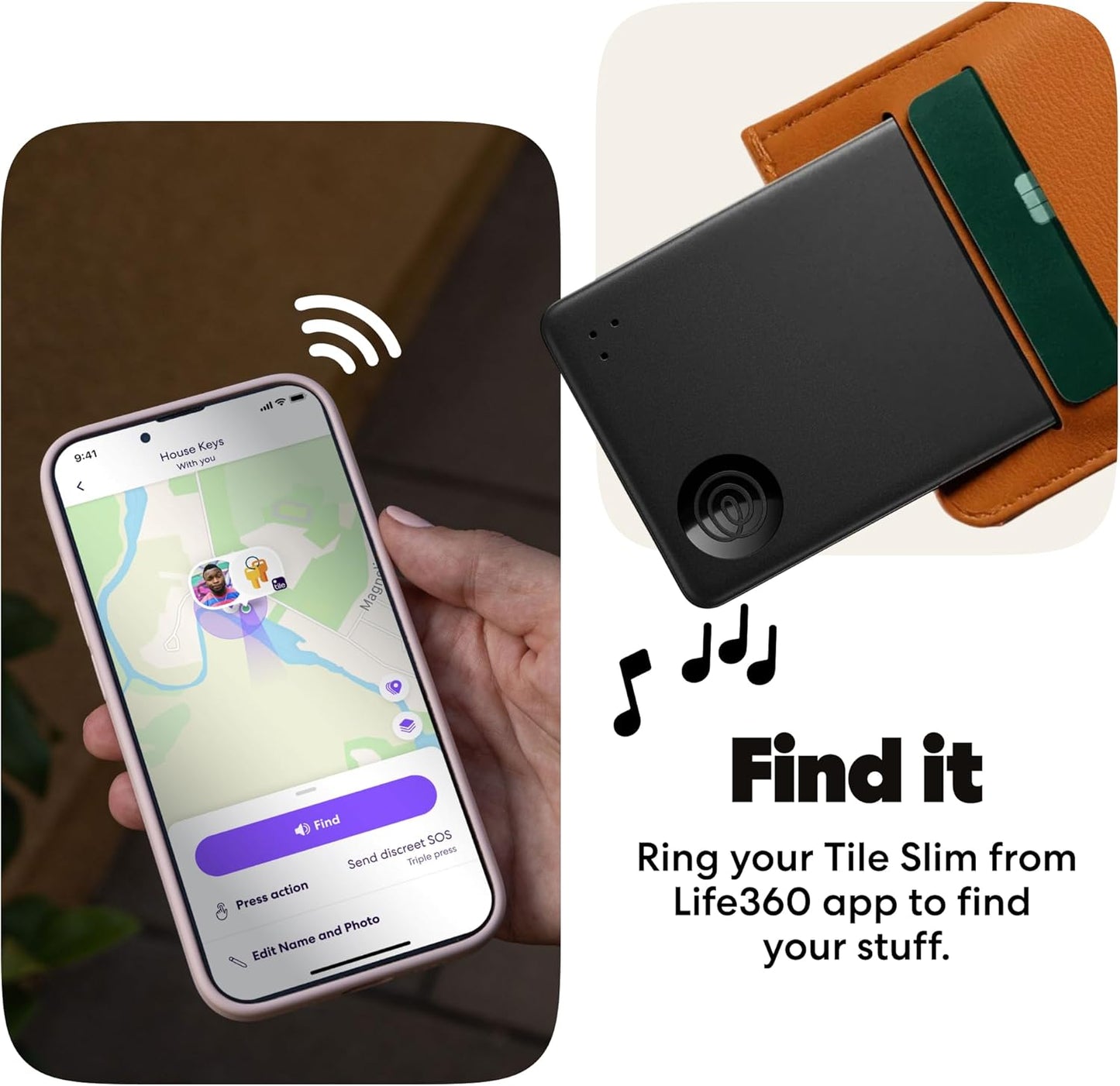 Life360 Pack 2-Pack Tile Starter - Bluetooth Trackers and Item Finders for Keys, Wallets & More. Both iOS and Android