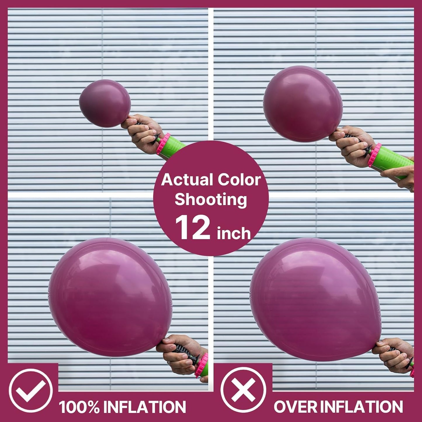 PartyWoo Dark Purple Balloons - 50 Pcs 12 Inch Latex Helium Balloons for Graduation & Events