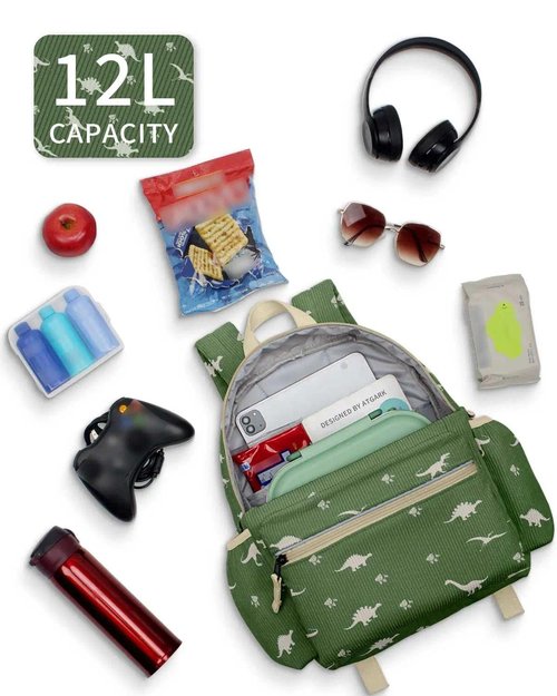 Corduroy Toddler Backpack for Boys 2-5: Kids Preschool Backpacks for Girls -13.5" H Fit Folder