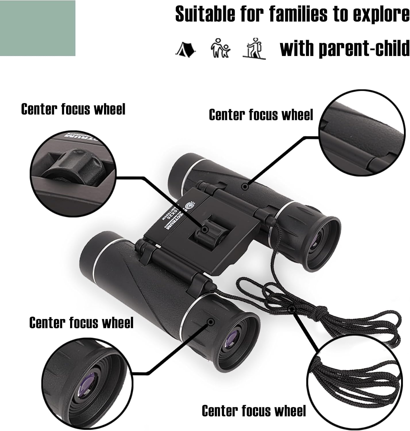 Spectrum Optical Instruments Kids,10X25 8-12, 5-7 SpectrumOI Binocular for Kid Binoculars, Binoculars for Kids Toy