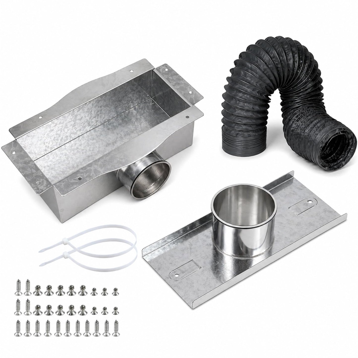 Toe Kick Vent Duct Kit,Under Cabinet HVAC Ducting,Energy Efficient Air Duct Regulator,4" Universal Fit for Kitchen Bathroom Cabinet Toe Kick Space