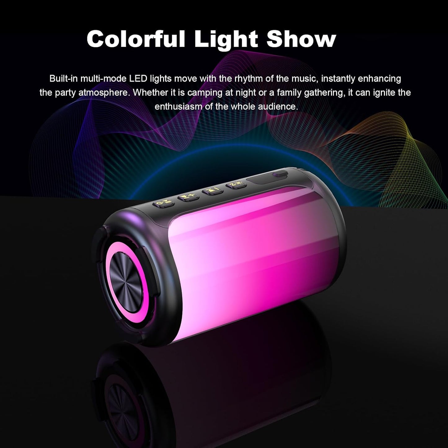 Jierben 5.4, IPX7 8 Portable Bluetooth Speaker, Bluetooth Speaker Stocking Stuffers, Powerful Crystal Clear Sound