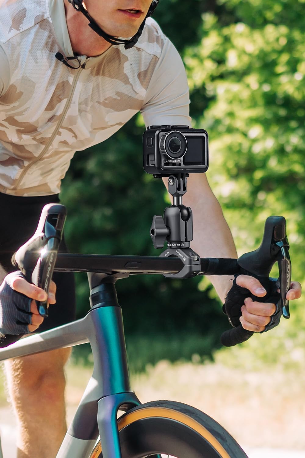 FANAUE 1" Action Camera Universal Ball Adapter with Handlebar Clamp Mount U-Bolt Base,B Size Ball Compatible Gopro Hero